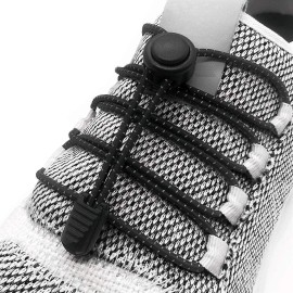 iLiveX No Tie Shoelaces - Tieless Elastic Shoe Laces - Strong Lock Black