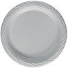 Blue Sky 100 Count Disposable Plastic Plates, 9-Inch, White