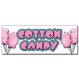 24" Cotton Candy Decal Sticker cart Stand Trailer