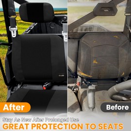 MDPROMCP Ranger XP 1000 Seat Cover, Split Back Ranger Seat Covers Compatible with 2018 2019 2020 2021 2022 2023 2024 2025 Polaris Ranger XP 1000, 2020 2021 2022 Ranger 1000 Black