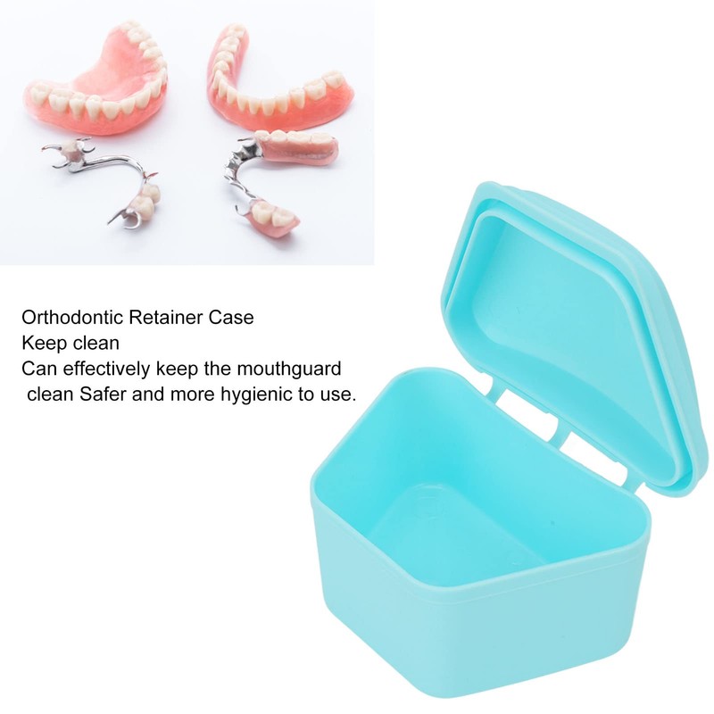 ANGGREK Retainer Case, Trapezoid Retainer Case Travel Portable Denture Storage
