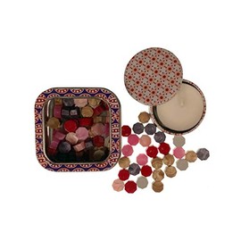 Carnival Wax Seal Bead Set - Wax Beads in Storage Tin, and Votive Candle Tin - Perfect for Sealing Letters, Cards, Envelopes, Invitations, Announcements, and Wine Packages (Carnival)