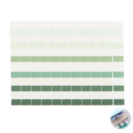 FUGSHIYI Post-it Film Heading Sticky Notes Index Sticker Rectangle (Green Gradient, Medium Size)