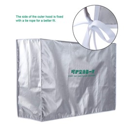 Garsent Air Conditioning Cover, Anti Dust and Snow Tarpaulin Waterproof Protective Cover for Outdoor Air Conditioner (3P (92 x 35 x 69))
