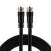 GE RG59 Coaxial Cable, 6 ft. F-Type Connectors, Double Shielded Coax, Input/Output, Low Loss, Ideal for TV Antenna, DVR, VCR, Satellite Receiver, Cable Box, Home Theater, Black, 23217