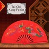 Tai Chi Fan, Bamboo Dance Fan Silk Chinese Martial Arts