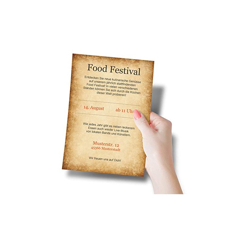 Antique & History Rustic Letter Paper DIN A5 Format 50