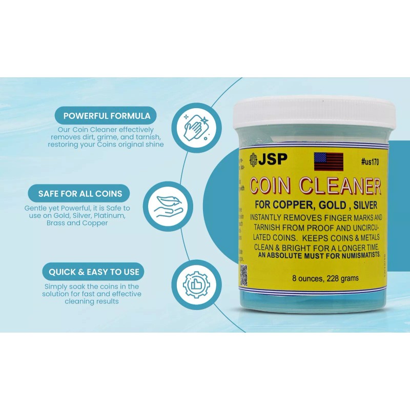 JSP Super Coin Cleaner for Copper Gold Silver Precious Metals