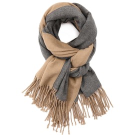 boruizhen Women's Scarves Winter Warm Scarf Wrap Soft Large Long Scarf with Tassel, yellow