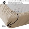 Beige king size fitted sheets Non-iron, Soft, Plain 200TC polycotton