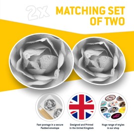 Vinyl Stickers (Set of 2) 7.5cm (bw) - Creamy Yellow Rose Macro Flower Laptop Tablet Luggage Scrapbook #42739