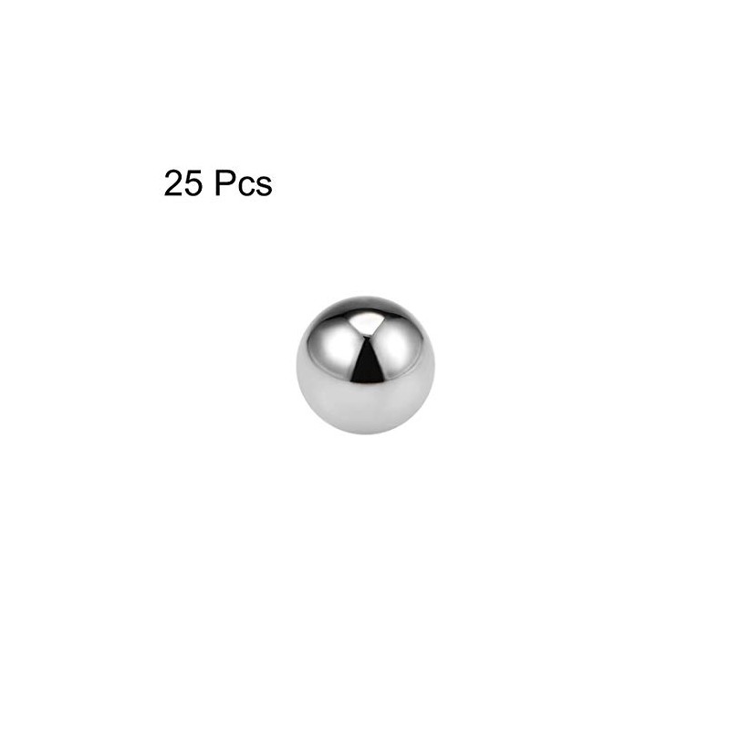 sourcing map Pack of 25 Precision Steel Balls 6 mm