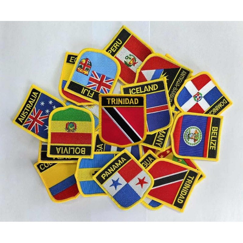 ZPDNURZL Embroidered Iron on or Sew on Trinidad and Tobago