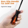 4 Pcs Chainsaw Sharpener, Chainsaw Files with Non-Slip Handle, 4
