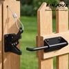 KINJOUZ Heavy Duty Gate Latch for Wooden Fence with Cable