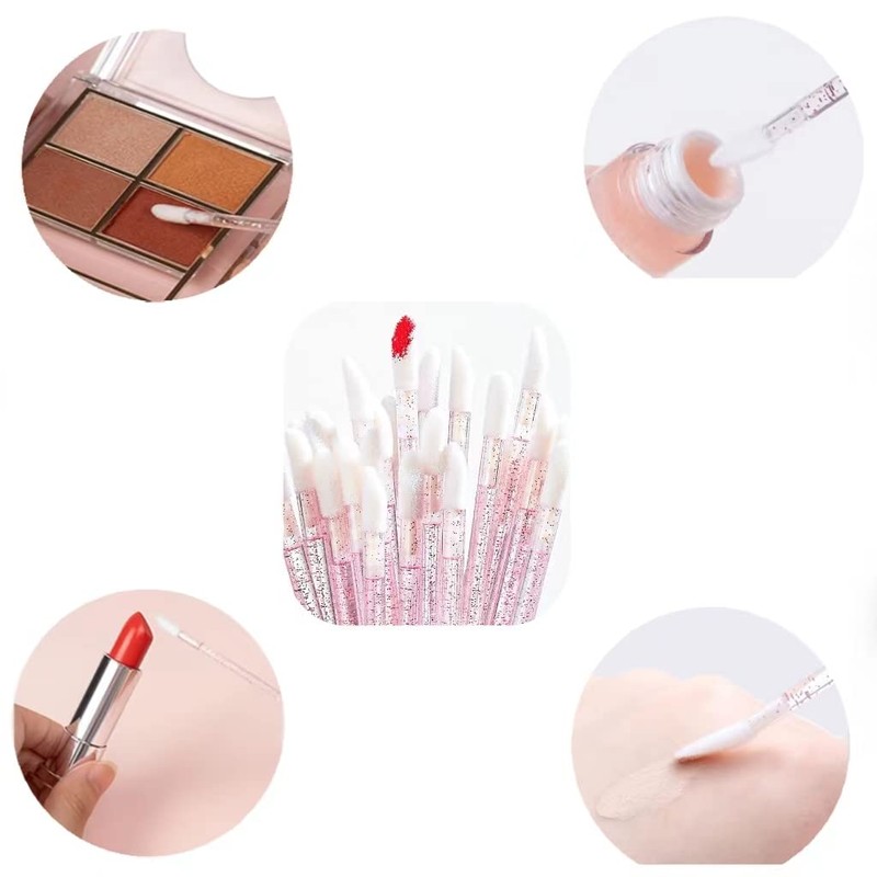 YSAFAI 300 Pieces Lip Brush Disposable Lip Gloss Wands Lipstick