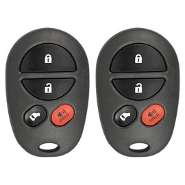 New Replacement Keyless Entry Remote Key Fob for Toyota Sienna with FCC ID GQ43VT20T (2 Pack)