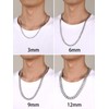ChainsHouse Kihei Chain Necklace for Men, Silver, Surgical Stainless, Hypoallergenic,
