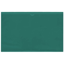 StoreSMART - File Jackets - 25-Pack - Green Plastic Back, Clear Plastic Front - 11" x 17" - FJ3512PQG-25
