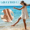 LOAYHOAY Shell Beach Beaded Ankle Bracelets for Women Layered Boho