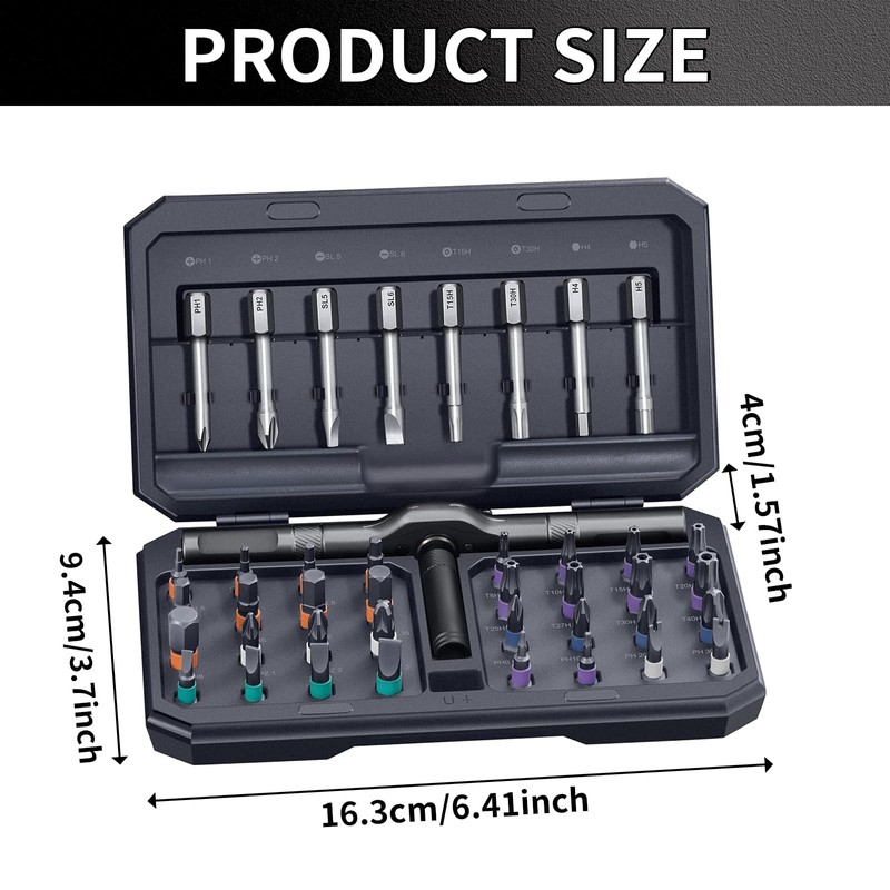 42 in 1 Magnetic Screwdriver Set,Professional Ratcheting Screwdriver Set with