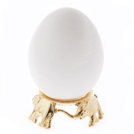 Bard's Gold-Toned Egg Stand/Holder, Elephants, 0.875" Diameter (Fits Hen Sized Eggs), Pack of 2