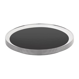 NISBETS CM438 Non-Slip Tray, Stainless Steel, 355 mm 14", Matte Black