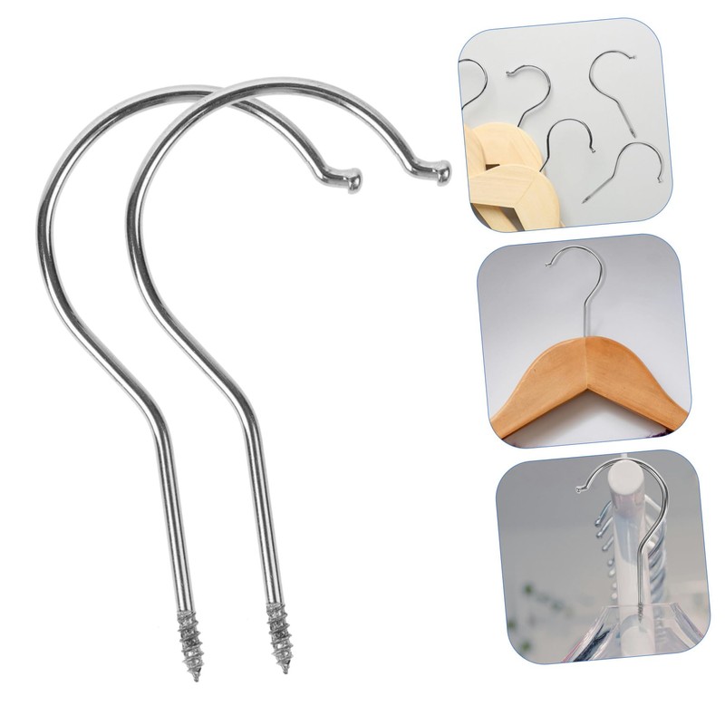 WATIIFUFU Pack of 10 Clothes Hanger Hooks Accessories Multi-Purpose Screw
