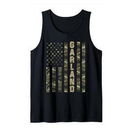 Garland United States Distressed Camo w US Flag Tank Top