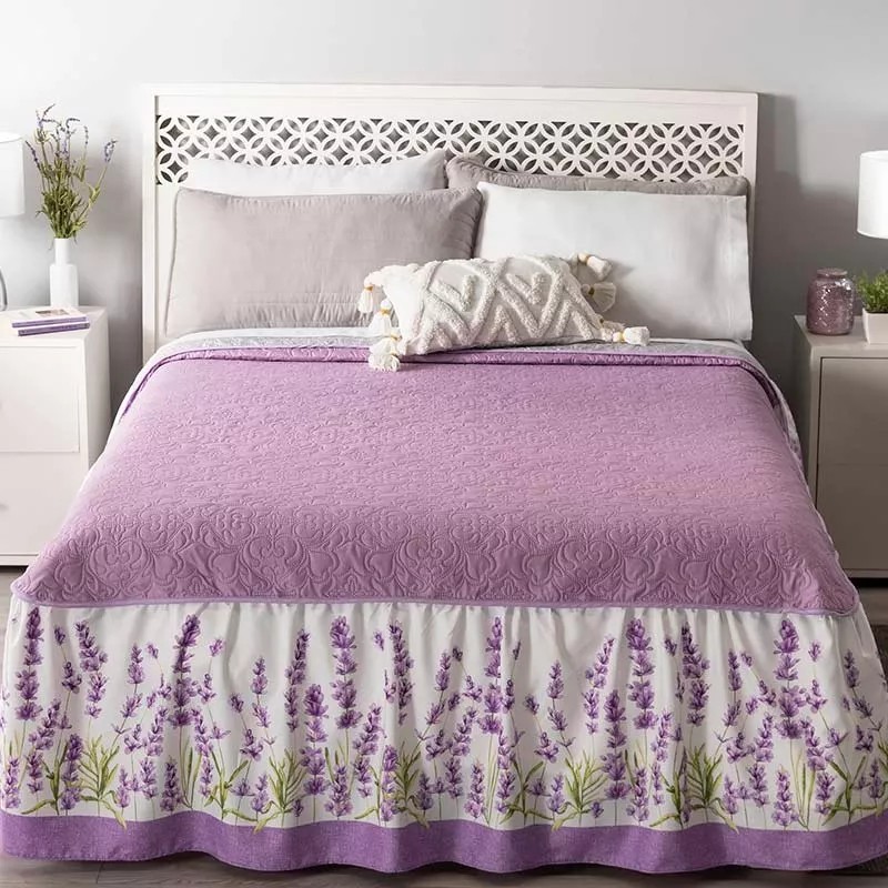 Vianney Colcha King Size Vianney Lavanda C/ Holán Lila/ Gris