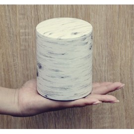 Kotodo Takahashi Seisakusho Tea Caddy White Birch Can, Flat Type, 7.1 oz (200 g)