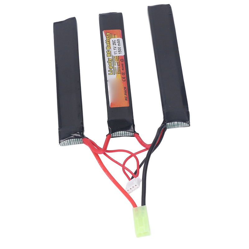 1500mAh Lipo Battery 25C Discharge Rate 11.1V 3S Lithium Cobalt