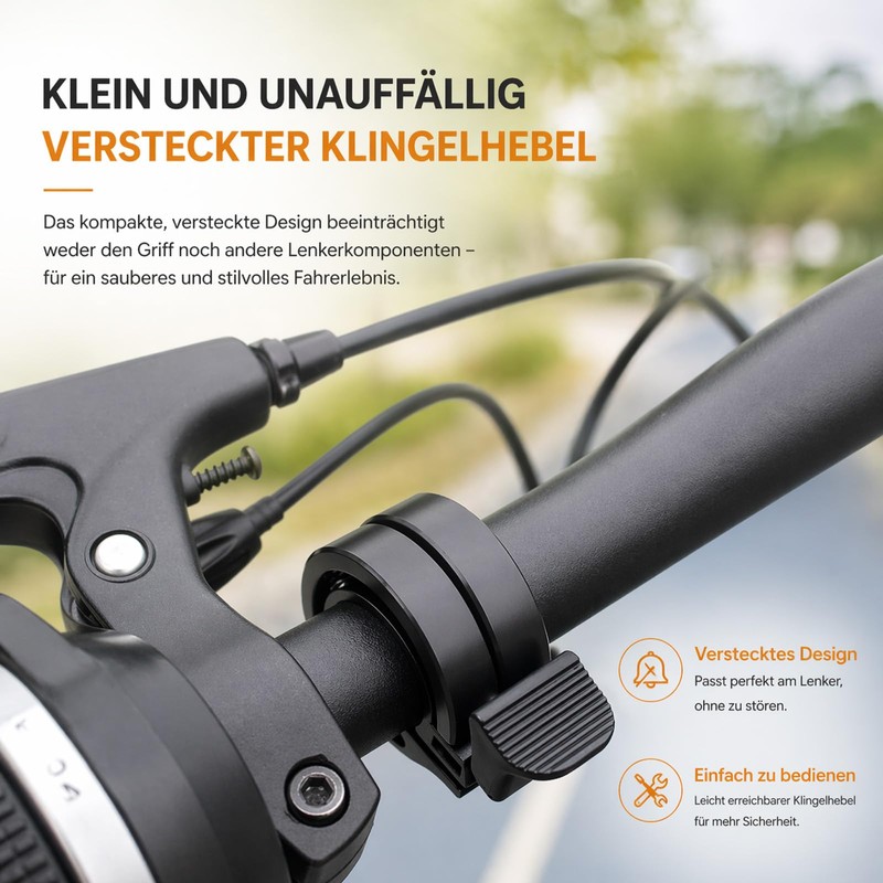 Laut & Hell Mini campanello per mountain bike, campanello per