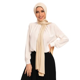 Txmout Hijab Scarfs for Women Premium Jersey Hijab Hijab for Women Muslim Cotton Hijab (Nude)
