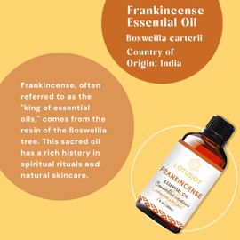 LOTUSJOY Frankincense and Myrrh Essential Oil, 100% Pure Natural, for Aromatherapy Skin Aromatherapy, Skin Care, Meditation, and Relaxation, Combo Set with Roller Bottle - 2 Oz