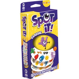 Zygomatic Spot It! Classic Card Game (2024 Refresh) - Eco-Blister Edition, 5-in-1 Visual Perception Game for Quick Reflexes and Family Fun, Ages 6+, 2-8 Players, 10 Minute Playtime, Made