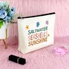 Funny Beach Gifts for Women Summer Travel Makeup Pouch Vacation