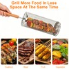 Rolling Grill Basket 2 Pack, 304 Stainless Steel BBQ Grilling