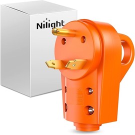 Nilight 30 Amp RV Replacement Plug 125 Volt Heavy Duty Male with Handle ETL Listed NEMA TT-30P for Camper Caravan Motorhome Van Trailer