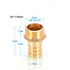 3PCS Brass Barbed Hose Fitting Coupler Connector 19mm to 3/4”