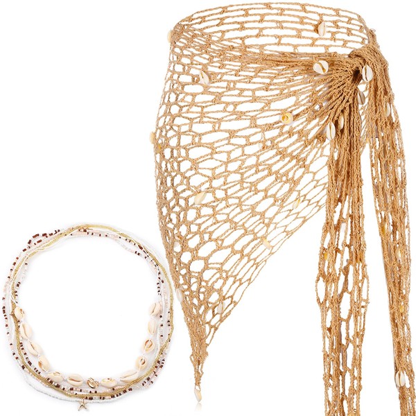 Bunnycool 2 Set Mermaid Crochet Skirt Cover up Seashell Starfish