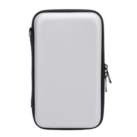 Carrying Case for New 2DS XL, 2DS LL, New 3DS 3DS Waterproof Hard Shell Travel Bag with 8 Game Slots, Portable Console Protective Pouch (Silver)
