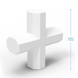 stonylab 5 Pack Cross Shape Magnetic Stirrer Stir Bar, 10 x 3 mm PTFE-Coated Magnetic Stirring Bars White Stir Mixer for Stirrers