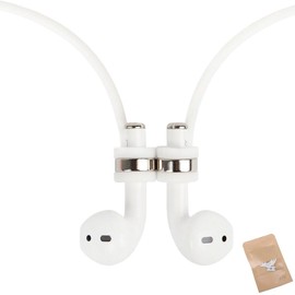 Guran 360° Strong Magnetic earphone Strap Anti-Lost Cord Sports String for Airpods 3rd 2nd Generation Pro 3 2 1(White)