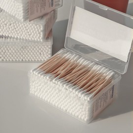 Cotton Wood Stick Sanitary Cotton Swabs 4 Types Pax Square Case 200 pcs (10 packs)