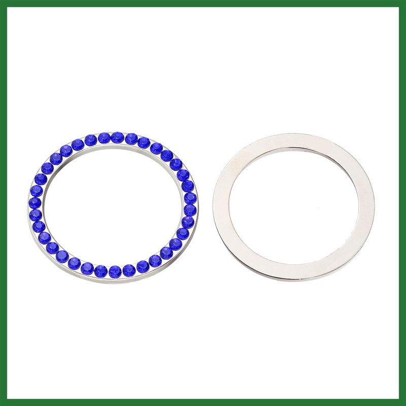 Motoforti 5 Pcs Car Engine Start Stop Decoration Ring Rhinestone