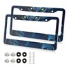 SDMKA Blue Dragon License Plate Frames 2 Pcs 2 Holes