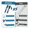 2 Bastón Trekking Plegable Ligero Senderismo Caminar Escalar Azul