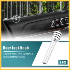 REPAIROCK 2pcs Car Door Lock Knobs Interior Door Lock Knob Aluminum Alloy Inner Door Lock Pull Pins Universal for Vehicles with Hole Diameter of M4x0.7mm Thread Auto Replacement