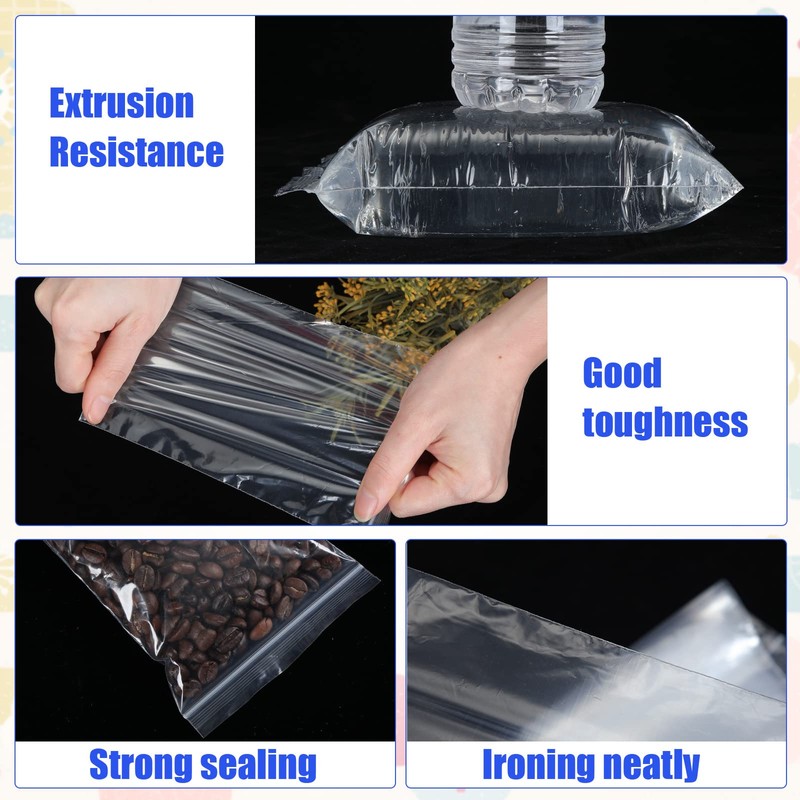 Epakh Resealable Transparent Zipper Poly Reclosable Jewelry Bags , Lock